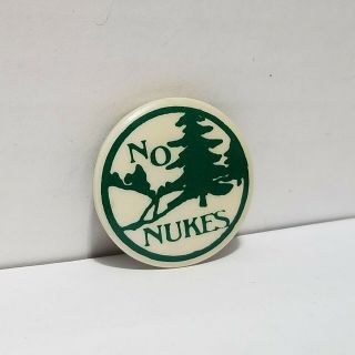 No Nukes Anti Nuclear Power 1970s Button Pin Pinback Badge Vintage 1977