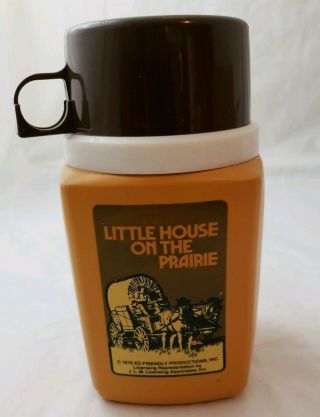 Vintage 1978 Little House On The Prairie Plastic Thermos Lunch Box