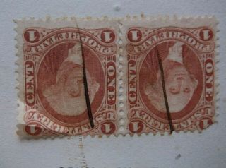 Civil War Era Cdv Lovely Woman Brooch Two Tax Revenue Stamps Watkins Ny