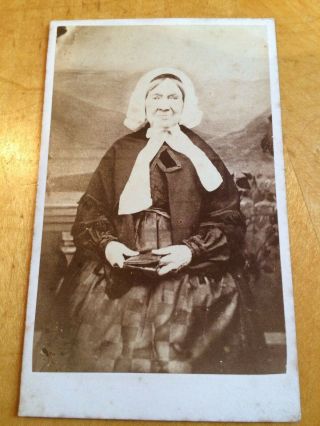 Victorian Cdv Photo Of A Very Old Lady