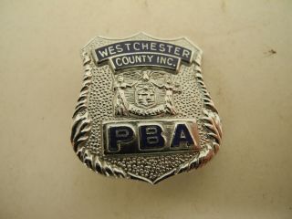 Vintage Westchester County,  Inc.  Ny Pba Mini Badge Policeman 