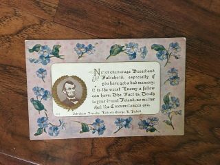 1908 Franz Huld Publisher Postcard Abraham Lincoln Letter To George E.  Pickett