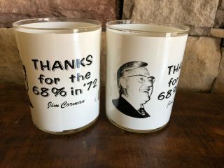 1972 Political Campagin U.  S.  Congressman Jim Corman California Souviner Glasses