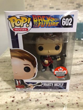 Funko Pop Marty Mcfly With Guitar Canadian Convention Fan Expo Exclusive 602