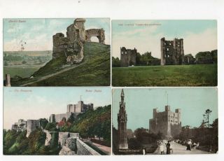 50 Vintage Postcards: Gb Uk & Irish Castles (approx.  40 Pre - War)