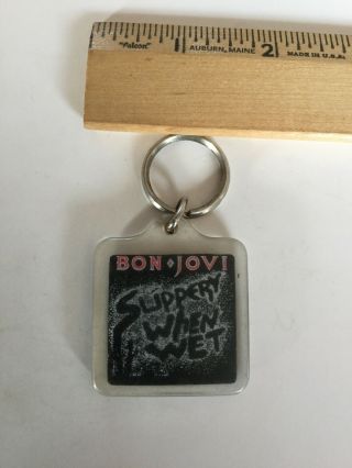 Vintage Keychain Bon Jovi Slippery When Wet Album (see) Old