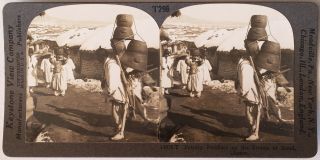 Keystone Stereoview Of Pottery Peddlers In Seoul,  Korea From The 1930’s T400 Set