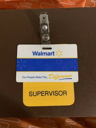 Walmart Associate Badge Clip On Employee Name Tag Manager Costume Replacement