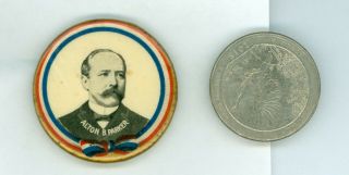 Vintage 1904 President Alton B.  Parker Political Campaign Pinback Button Gld Rib