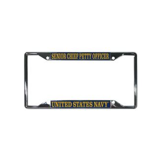 Us Navy Senior Chief Petty Officer Enlisted Grade License Plate Frame