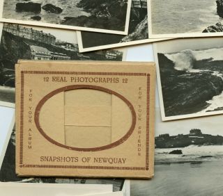 Snapshot Album of Newquay Cornwall 1920s or 30s 12 real photos in an envelope 2