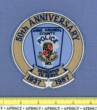 Anne Arundel County 50th Anniversary Maryland Sheriff Police Patch
