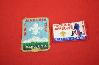 Boy Scouts 1964 National & 1967 World Jamboree Patches 1694