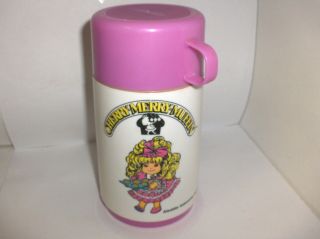 Cherry,  Merry,  Muffin`1988`mattel Inc - Plastic Lunch Box - Thermos,  W/sip Top 2us