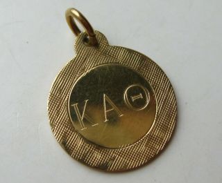 Fine Vintage Kappa Alpha Theta Sorority 14k Gold Bracelet Charm Necklace Pendant 2