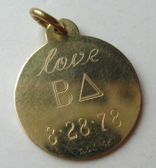 Fine Vintage Kappa Alpha Theta Sorority 14k Gold Bracelet Charm Necklace Pendant 3