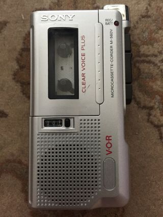 Sony M - 560v Microcassette Corder Recorder Tested/works
