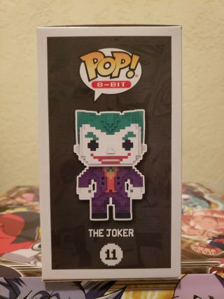 Funko POP 8 - BIT: The Joker 11 CHASE GameStop Limited Edition w/ Pop Protector 5