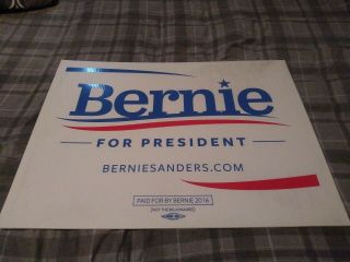 Bernie Sanders 2016 President Candidate Campaign Yard Sign Rally Collectible