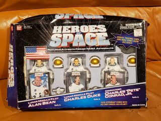 Heroes Of Space Nasa Astronaut Figurine Set Of 3 1999 Bandai Brand