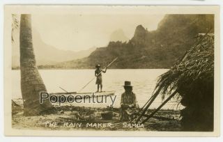 Pre Ww2 1929 Photograph Samoa Pacific Islands The Rain Maker Us Navy Photo
