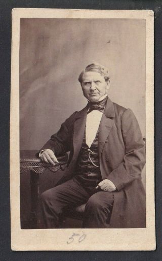 Cdv - Sweden,  Man In Chair With Bow Tie - Photo Wilh Harlev,  Orebro