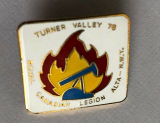 Turner Valley Alberta Royal Canadian Legion 1978 Vintage Lapel Pin