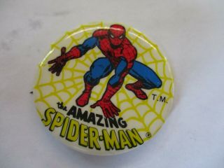 Vintage Marvel Comics The Spider - Man Pin - Back Button 1 3/4 "