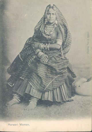 British India Marwari Woman Portrait 1900s Pc
