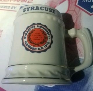Vintage Antique Syracuse University Coffee Mug Beer Stein School College Rare Ny