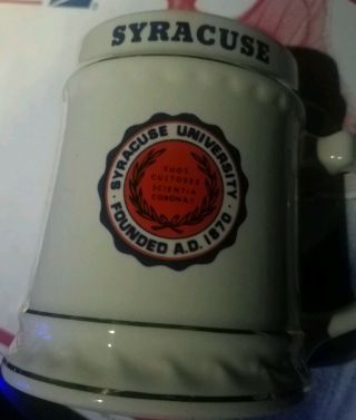 Vintage Antique Syracuse University Coffee Mug Beer Stein School College RARE NY 3
