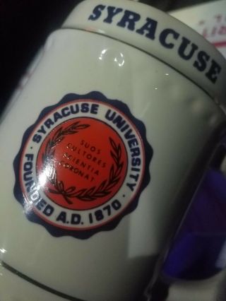 Vintage Antique Syracuse University Coffee Mug Beer Stein School College RARE NY 4