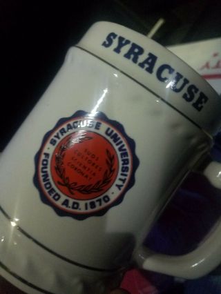 Vintage Antique Syracuse University Coffee Mug Beer Stein School College RARE NY 5