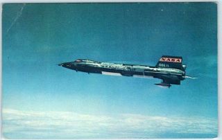 X - 15 Rocket Powered Research Aircraft 1960s Nasa Flight Research Center Postcard