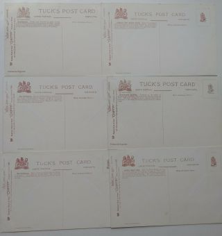 SET OF 6 TUCK CARDS - ' WIDE WIDE WORLD ' SERIES 7236 - LUCKNOW.  Unsent, . 2