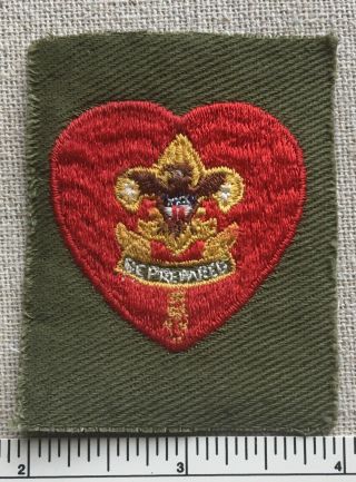 Vintage Life Scout Boy Scouts Rank Badge Patch Uniform Sash Twill Bsa Camp