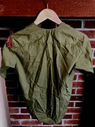 Vintage 1950s - 60s BSA Boy Scout Summer Shirt Sanforized Seekonk,  Mass.  Philmont 3