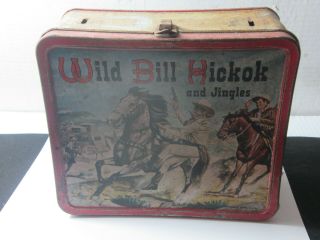 Vintage 1955 Wild Bill Hickok And Jingles Metal Lunchbox - Western Cowboy Estate