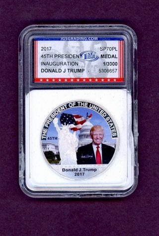 2017 Donald Trump 45th President Inauguration Coin 1/3000 1st Day Issue W/coa