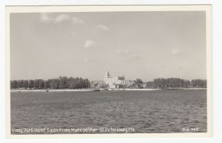 St.  Petersburg Florida Vinoy Park Hotel Vintage Postcard Municipal Pier Rppc