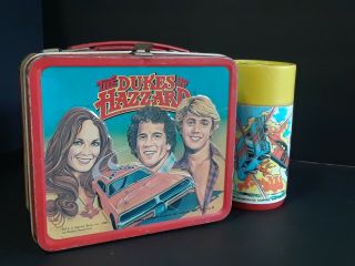 The Dukes Of Hazzard Vintage Lunchbox Lunch Box With Thermos (1980)