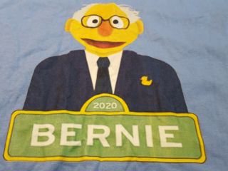 Bernie Sanders 2020 Tshirt Sesame Street Muppet Election Democrats Shirt Large