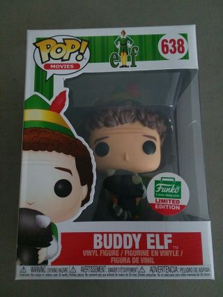 Funko Pop 12 Days Of Christmas Buddy The Elf With Raccoon Shop Exclusive