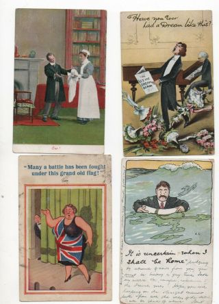 20 Vintage Comic Postcards: Funny Humerous