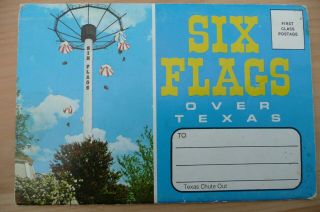 Six Flags Over Texas Vintage 1960’s Post Cards Rare Find