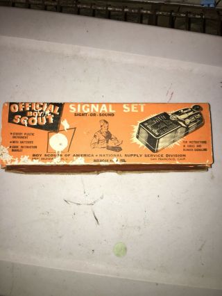 Vintage Bsa Boy Scouts Of America Official Signal Set Morse Code Trainer