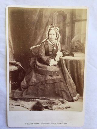 Cabinet Card Of A Woman By William Notman Of Montreal,  Toronto & Halifax