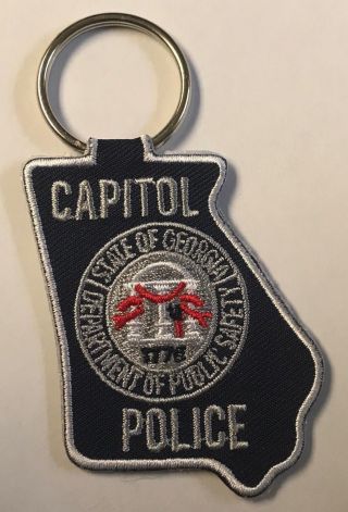 Georgia State Capitol Police Dept Of Public Safety Cloth Patch Key Chain