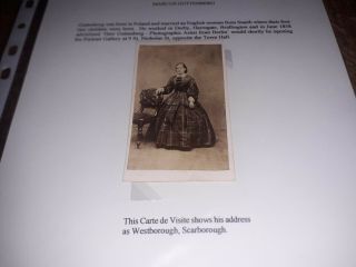 Cdv39 Victorian Carte De Visite Photo (scarborough Marcus Guttenberg) Lady