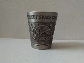 Vintage Pewter Kennedy Space Center Pewter Shot Glass
